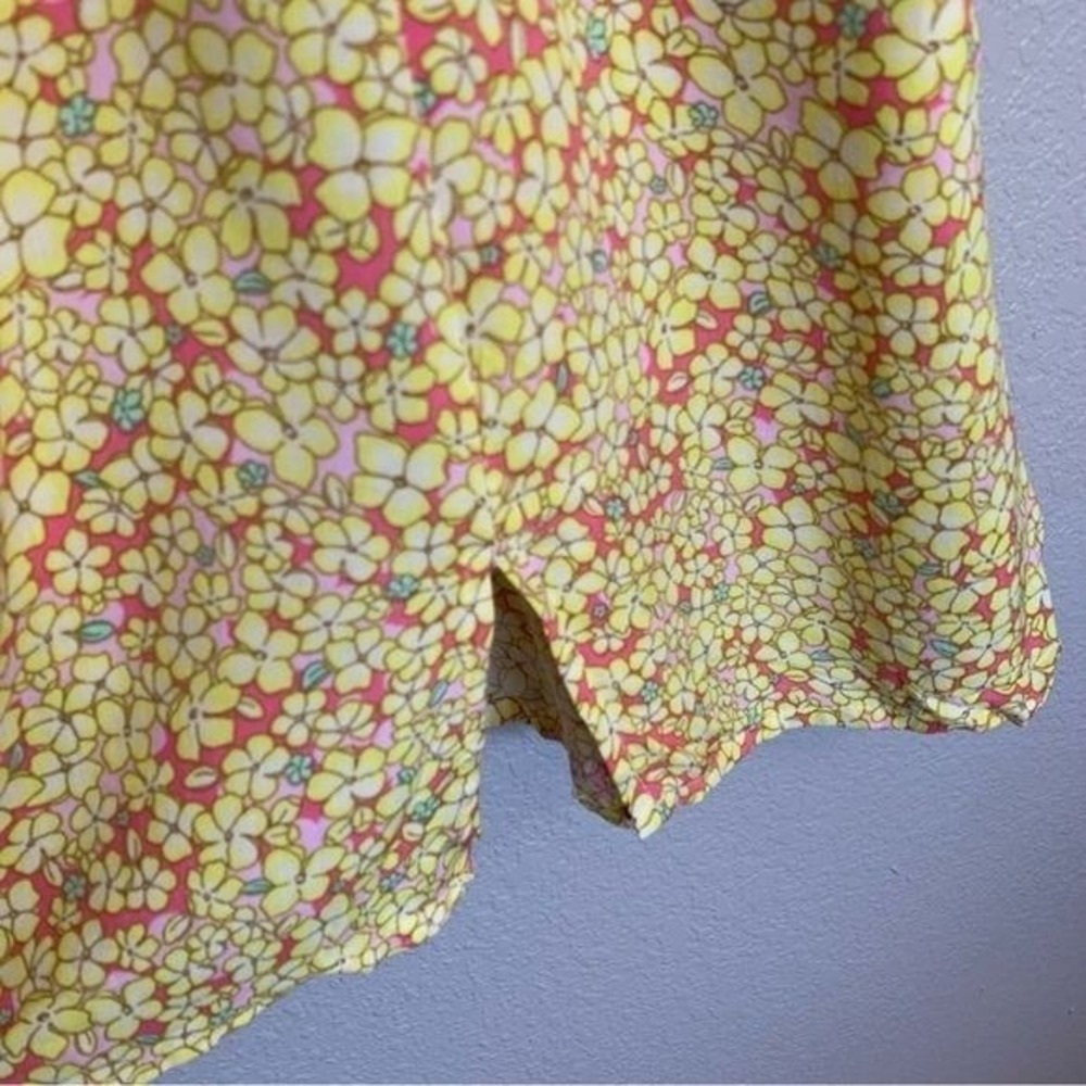 Wild Fable Slip Dress Size Medium Sleeveless Vibrant Yellow Floral NWT - Picture 4 of 16